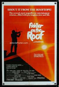 b379 FIDDLER ON THE ROOF one-sheet movie poster R79 Topol, Molly Picon