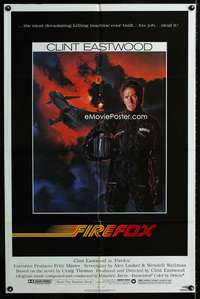 b385 FIREFOX one-sheet movie poster '82 Clint Eastwood, cool de Mar art!