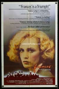 b397 FRANCES one-sheet movie poster '82 Jessica Lange as Frances Farmer!