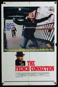b402 FRENCH CONNECTION int'l one-sheet movie poster '71 Hackman, Scheider