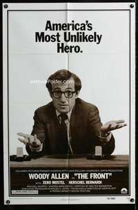 b409 FRONT one-sheet movie poster '76 Woody Allen, Martin Ritt, blacklist!