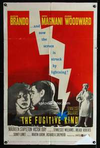 b410 FUGITIVE KIND one-sheet movie poster '60 Marlon Brando, Anna Magnani