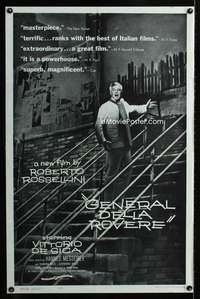 b425 GENERAL DELLA ROVERE one-sheet movie poster '61 Vittorio De Sica