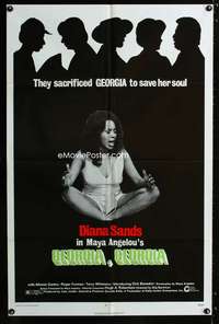 b428 GEORGIA GEORGIA one-sheet movie poster '72 Maya Angelou, Diana Sands