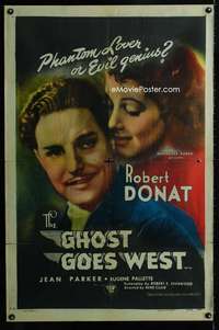 b431 GHOST GOES WEST one-sheet movie poster R47 Robert Donat, Rene Clair