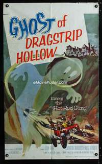 b434 GHOST OF DRAGSTRIP HOLLOW one-sheet movie poster '59 Hot Rod Gang!