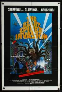 b438 GIANT SPIDER INVASION style B one-sheet movie poster '75 big bugs!