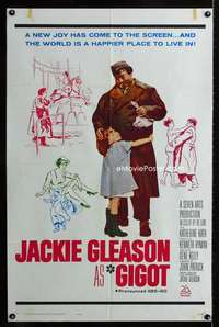 b443 GIGOT one-sheet movie poster '62 Jackie Gleason, Katherine Kath
