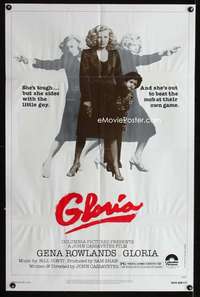 b456 GLORIA one-sheet movie poster '80 John Cassavetes, Gena Rowlands