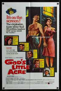 b459 GOD'S LITTLE ACRE one-sheet movie poster '58 Robert Ryan, Tina Louise