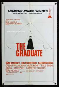 b475 GRADUATE one-sheet movie poster R72 Dustin Hoffman, Anne Bancroft