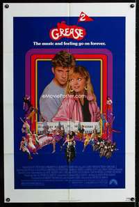 b480 GREASE 2 one-sheet movie poster '82 Michelle Pfeiffer, Adrian Zmed