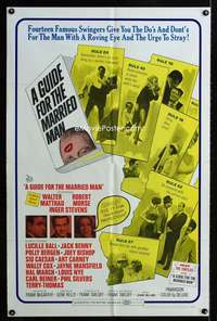 b500 GUIDE FOR THE MARRIED MAN one-sheet movie poster '67 Walter Matthau