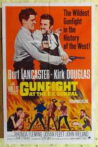 b502 GUNFIGHT AT THE OK CORRAL one-sheet movie poster R64 Burt Lancaster