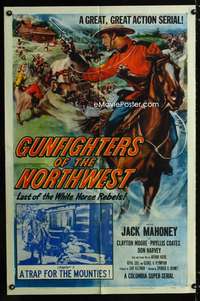 b503 GUNFIGHTERS OF THE NORTHWEST Chap 1 one-sheet movie poster '54 serial!