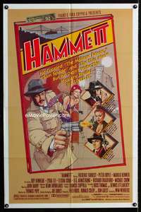 b513 HAMMETT one-sheet movie poster '82 Frederic Forrest, Wim Wenders