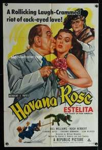 b529 HAVANA ROSE one-sheet movie poster '51 sexy Cuban Estelita Rodriguez!