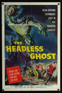 b532 HEADLESS GHOST one-sheet movie poster '59 Reynold Brown horror art!