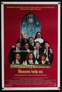 b537 HEAVEN HELP US one-sheet movie poster '85 Catholic school comedy!