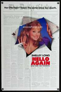 b543 HELLO AGAIN one-sheet movie poster '87 Shelley Long