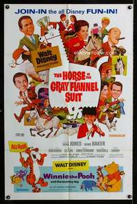 b558 HORSE IN THE GRAY FLANNEL SUIT/WINNIE THE POOH one-sheet movie poster '69
