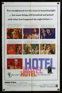 b562 HOTEL one-sheet movie poster '67 Arthur Hailey, Rod Taylor