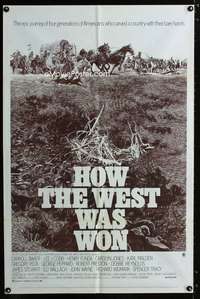 b568 HOW THE WEST WAS WON style A one-sheet movie poster R70 John Ford epic!