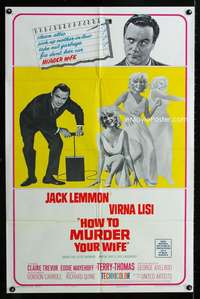b570 HOW TO MURDER YOUR WIFE style A one-sheet movie poster '65 Jack Lemmon