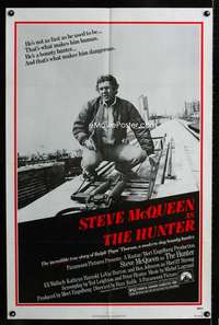 b571 HUNTER one-sheet movie poster '80 bounty hunter Steve McQueen!