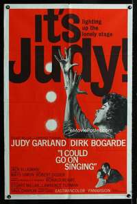 b574 I COULD GO ON SINGING one-sheet movie poster '63 it's Judy Garland!