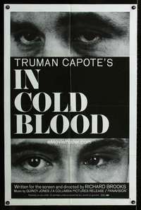 b583 IN COLD BLOOD one-sheet movie poster '68 Robert Blake, Truman Capote