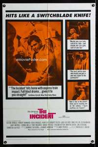 b585 INCIDENT one-sheet movie poster '68 Martin Sheen, Tony Musante