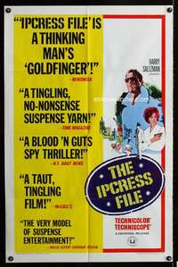 b593 IPCRESS FILE new art one-sheet movie poster '65 Michael Caine as a spy!