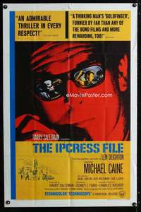 b592 IPCRESS FILE one-sheet movie poster '65 rare cool artwork style!