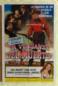 b600 JOE DAKOTA Spanish/U.S. one-sheet movie poster '57 Jock Mahoney, Patten