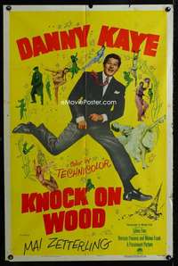 b619 KNOCK ON WOOD one-sheet movie poster '54 Danny Kaye, Mai Zetterling
