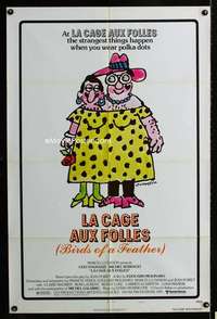 b621 LA CAGE AUX FOLLES style B one-sheet movie poster '79 Ugo Tognazzi