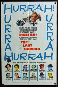 b635 LAST HURRAH one-sheet movie poster '58 John Ford, Spencer Tracy
