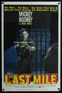 b636 LAST MILE one-sheet movie poster '59 Mickey Rooney on death row!