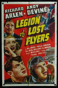 b642 LEGION OF LOST FLYERS one-sheet movie poster '39 Richard Arlen, Devine