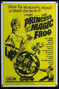 b735 PRINCESS & THE MAGIC FROG one-sheet movie poster '66 make believe!