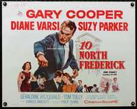 d004 10 NORTH FREDERICK half-sheet movie poster '58 Gary Cooper, Varsi