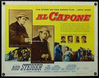 d026 AL CAPONE style B half-sheet movie poster '59 Rod Steiger, Balsam