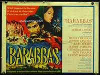 d056 BARABBAS half-sheet movie poster '62 Anthony Quinn, Silvana Mangano