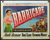 d058 BARRICADE half-sheet movie poster '50 Ruth Roman, Jack London