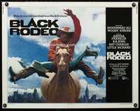 d071 BLACK RODEO half-sheet movie poster '72 Muhammad Ali, Woody Strode