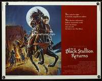 d074 BLACK STALLION RETURNS half-sheet movie poster '83 Teri Garr, horses!