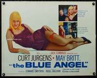 d078 BLUE ANGEL half-sheet movie poster '59 Curt Jurgens, May Britt