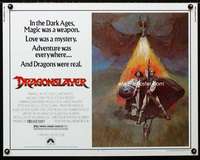 d170 DRAGONSLAYER half-sheet movie poster '81 Jeff Jones fantasy artwork!