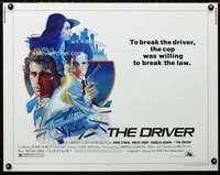 d172 DRIVER half-sheet movie poster '78 Walter Hill, Ryan O'Neal, Daily art